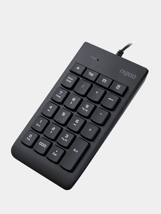 Rapoo K30 Rapoo K10 simli raqamli klaviatura USB ulanish va 21 ta tugma bilan.Kompuyterga