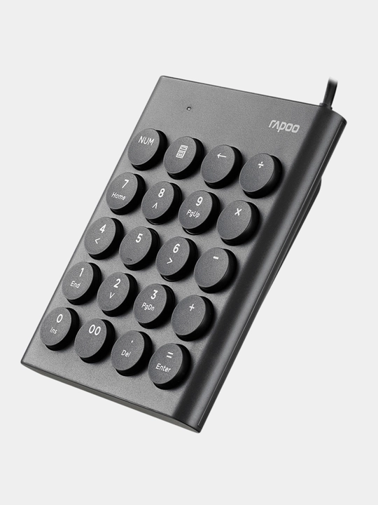 Rapoo K30 Rapoo K10 simli raqamli klaviatura USB ulanish va 21 ta tugma bilan.Kompuyterga
