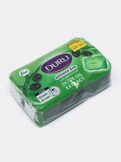 Hojatxona sovuni DURU Natural, yog' ekstrakti va zaytun barglari bilan, 150 gr