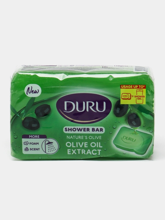 Hojatxona sovuni DURU Natural, yog' ekstrakti va zaytun barglari bilan, 150 gr