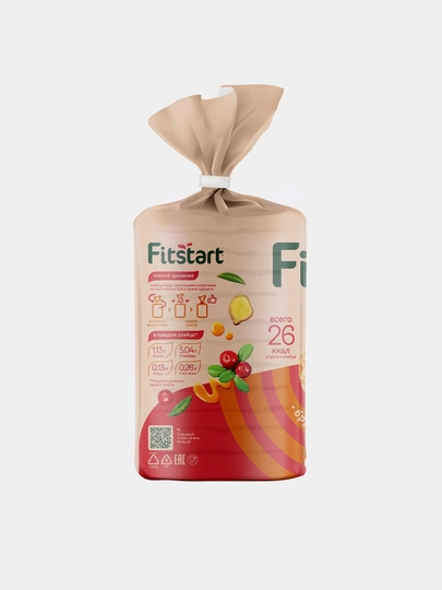 Хлебцы Fitstart мультизлаковые Брусника, Имбирь и Мёд, 100гр