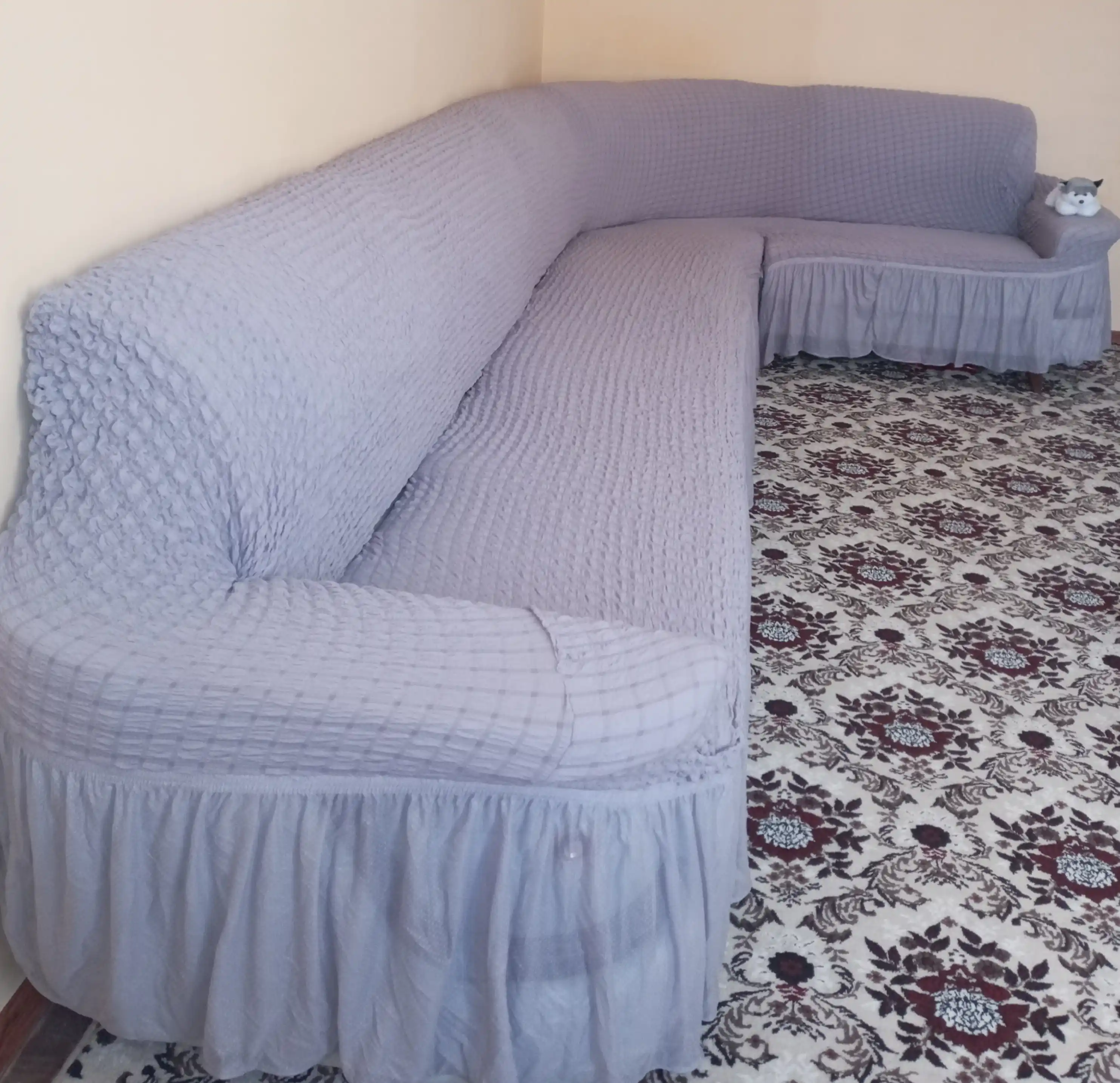 Универсальный чехол для угловой мебели, уголок+ 1 кресло