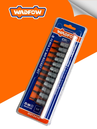 WADFOW 12 dona 1/4 duym WST2414 boshlar to‘plami - 