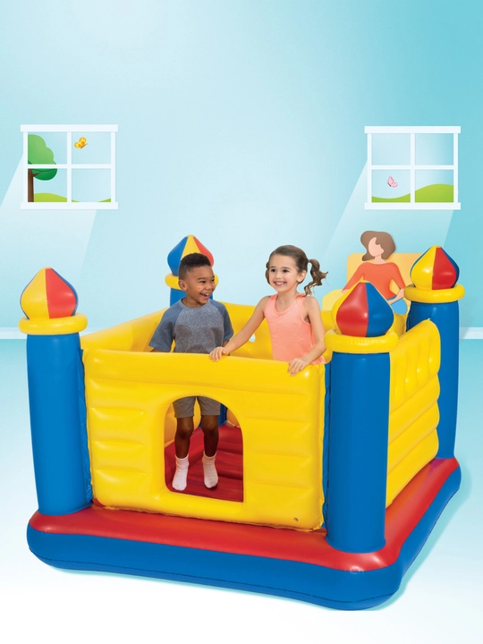 Intex 48259 Oyin markazi-batut 175x175x135 sm Qala derazasi bilan, 3-6 yosh