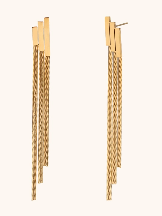 Серьги женские, длинные, цепочки, хрустальные
