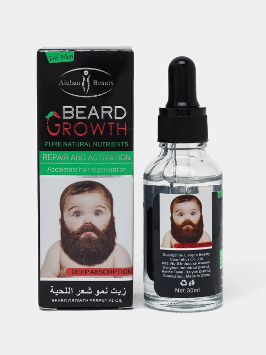 Для роста волос и бороды Aichun Beauty Beard Growth, 30 мл