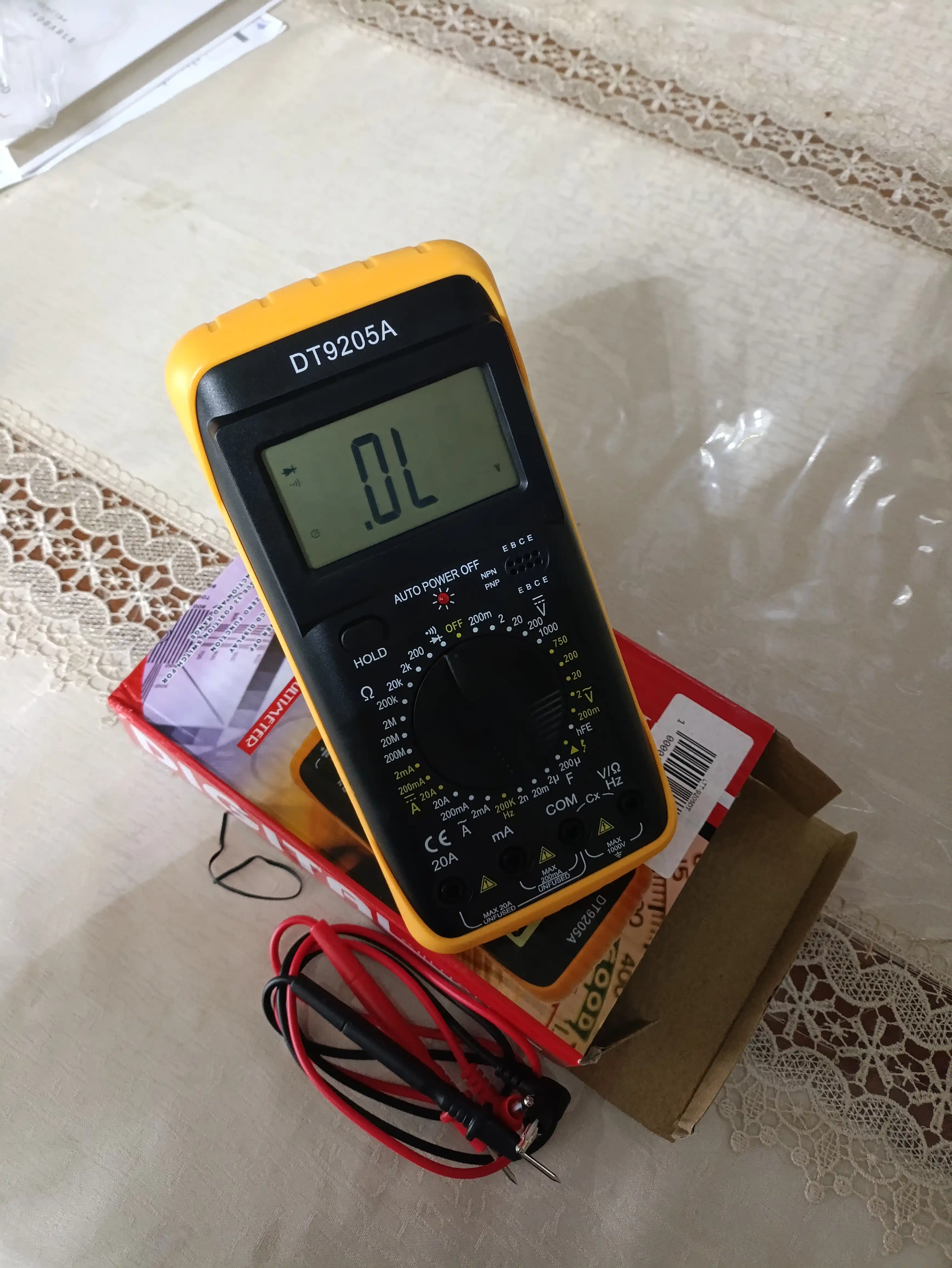 Multimetr raqamli DT9205A, ovozli qo'ng'iroq bilan