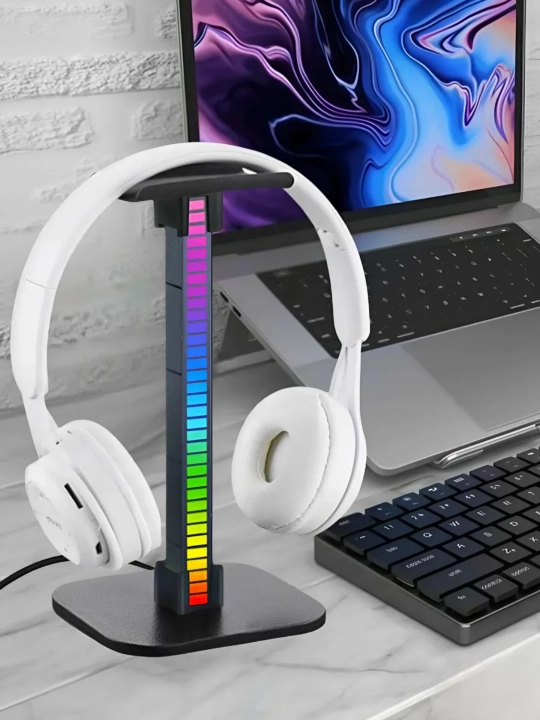 Подставка для игровых наушников с RGB подсветкой и USB портами, держатель