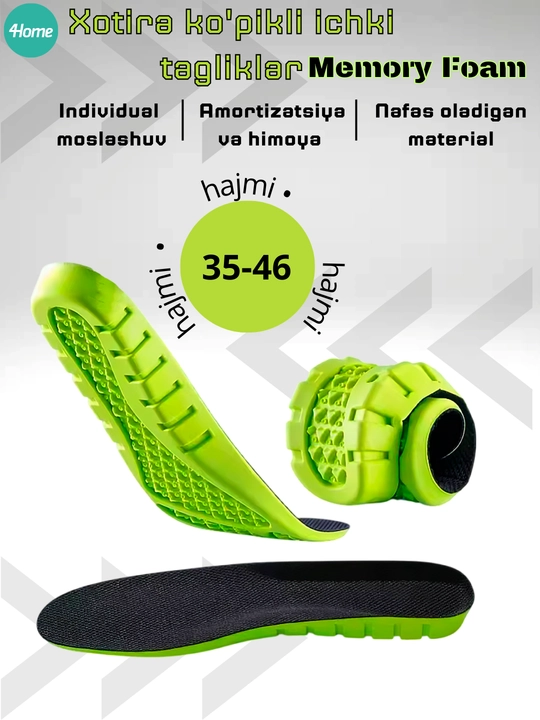 Стельки с эффектом памяти Memory Foam, 3 модели