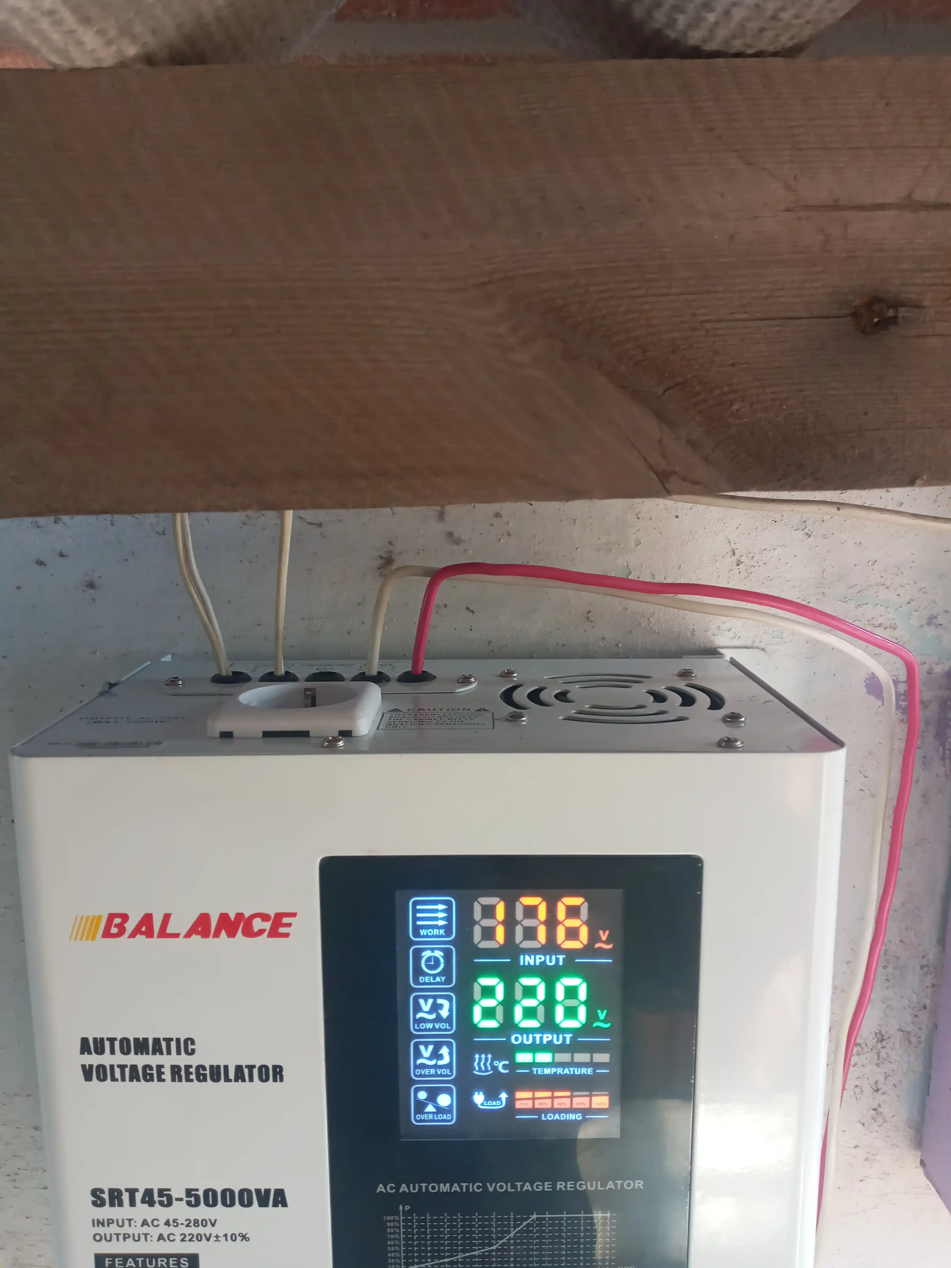 Kuchlanish stabilizatori Balance 5 kVA, releli, 45-280V