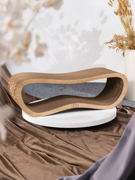 Когтеточка картонная KinderCat Moon Wood, для кошек - 