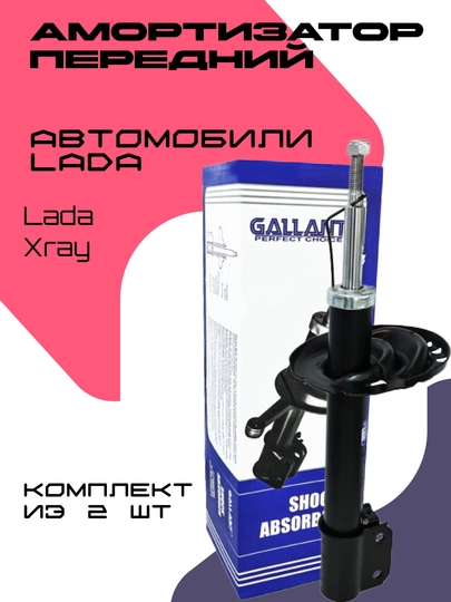 Комплект амортизаторов для автомобиля Lada Xray, 2 шт — RAZVAL-AMRXRAY-ZADN