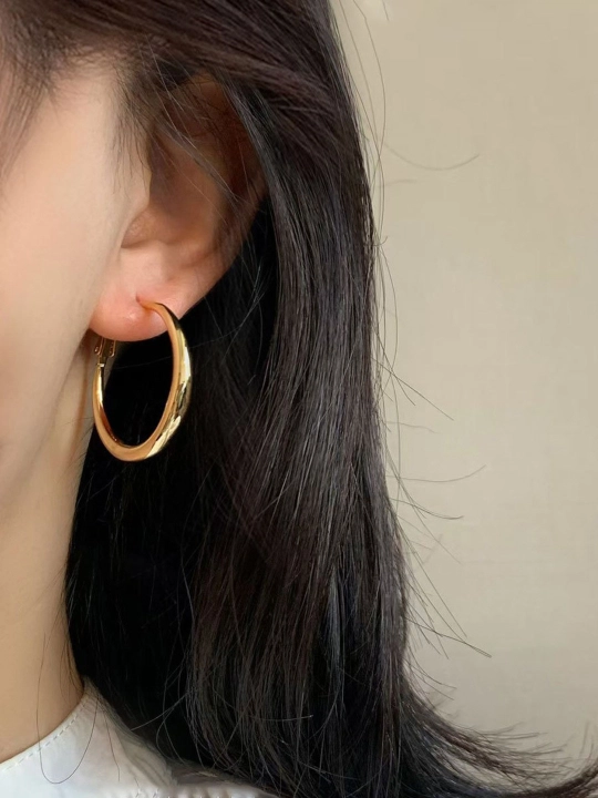 Серьги кольца, круглые, конго серебрянного, золотого, красных цветов