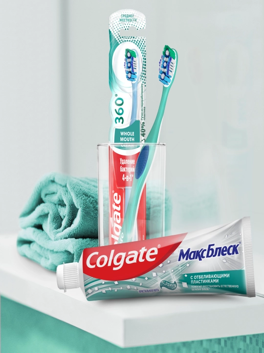 Зубная паста Colgate, Кристальная мята с отбеливающими пластинками, 2 шт, 100 мл