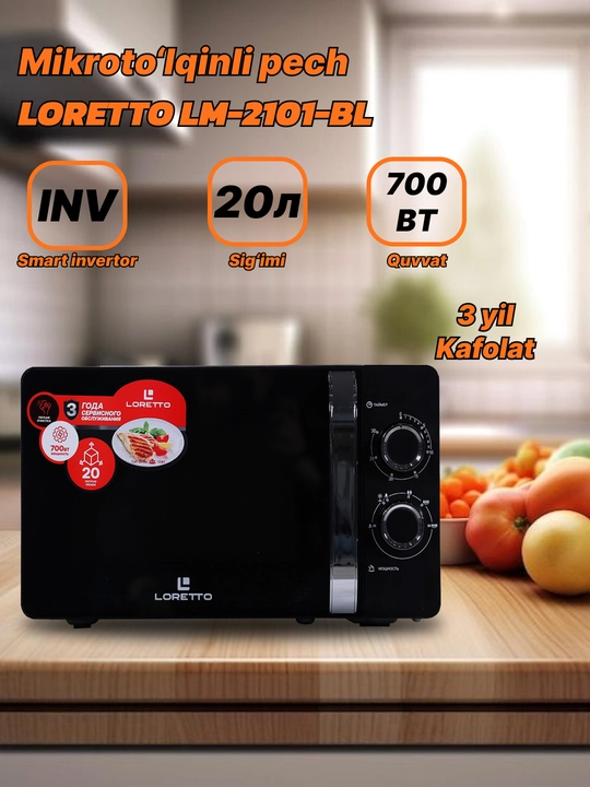 Mikroto'lqinli pech Loretto LM-2101, LM-2102, LM-2103, LM-2104, LM-2105, LM-2302, LM-2306