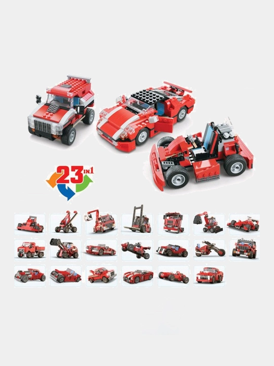 Blok qurilish to'plami Brick Architect 23 in 1 Super Car 278 qism 6+ Lego bilan mos keladi - 