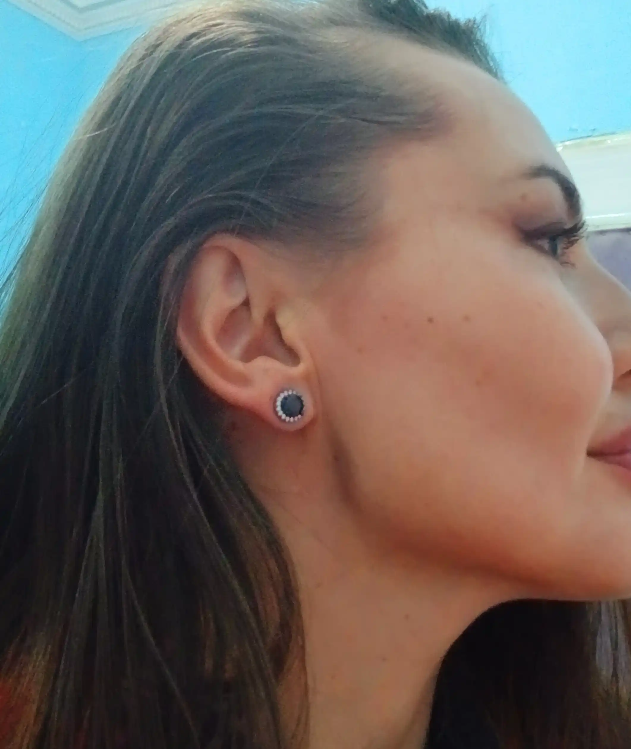 Серьги из серебра 925 пробы с родием, вставки: Фианит (OS00141E-0S-ZUO)