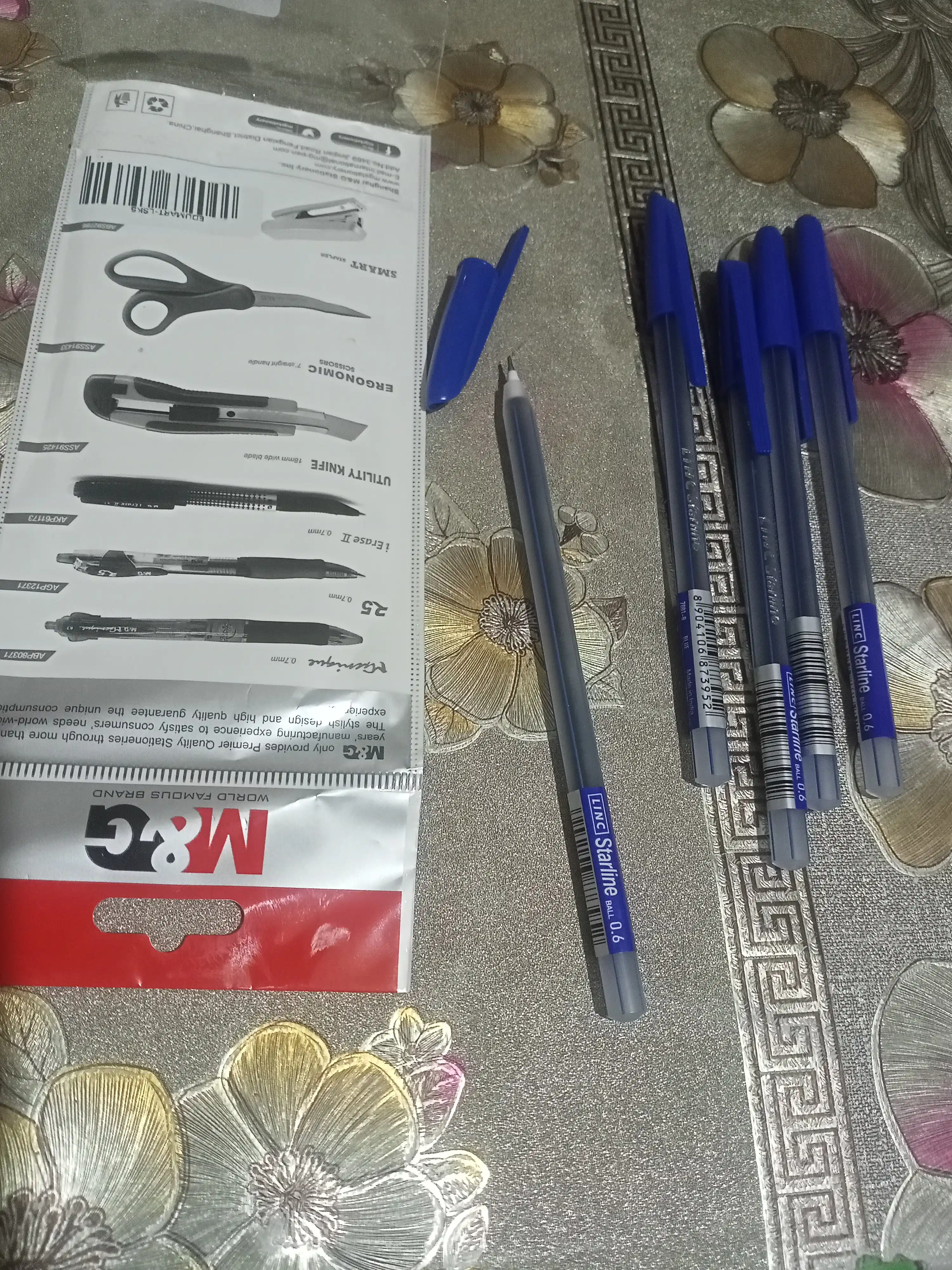 Sharikli ruchkalar Linc STARLINE, ko'k, 0.6 mm, 5 dona