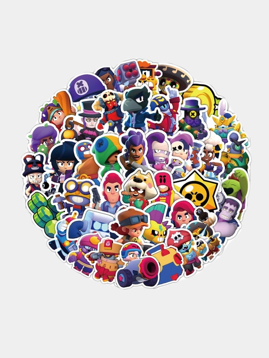 Набор ярких и стильных наклеек из популярной игры Brawl Stars