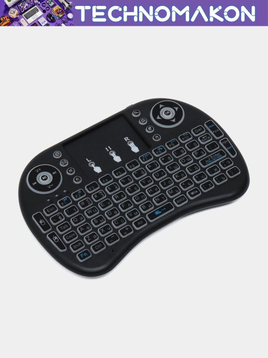 Simsiz mini klaviatura Mini Keyboard Backlit yoritgichi bilan