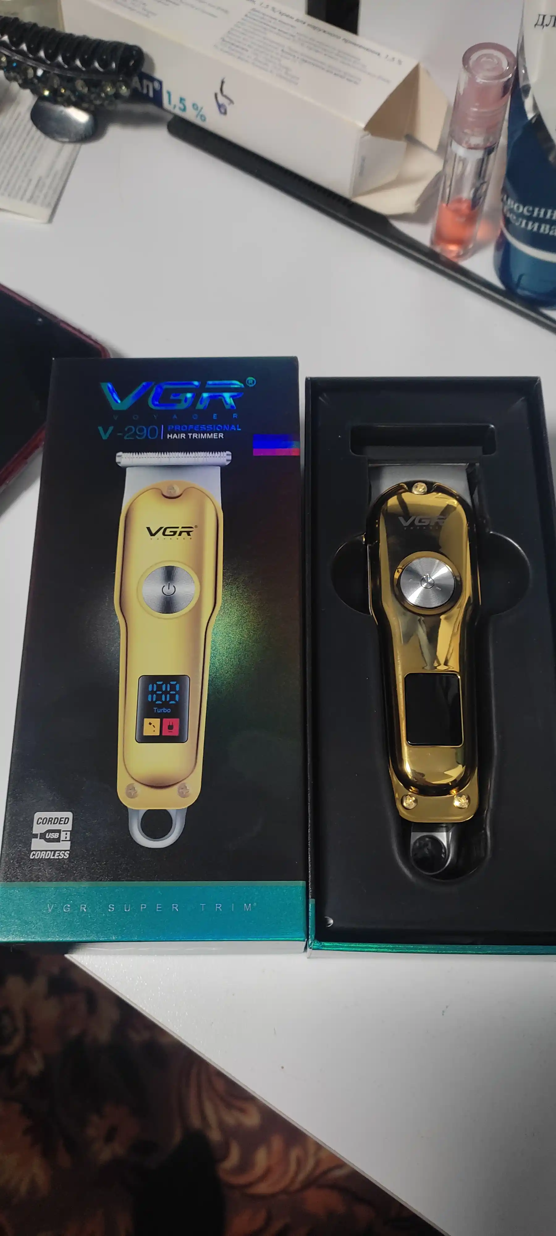 VGR, professional trimmer, simsiz, soch olish uchun