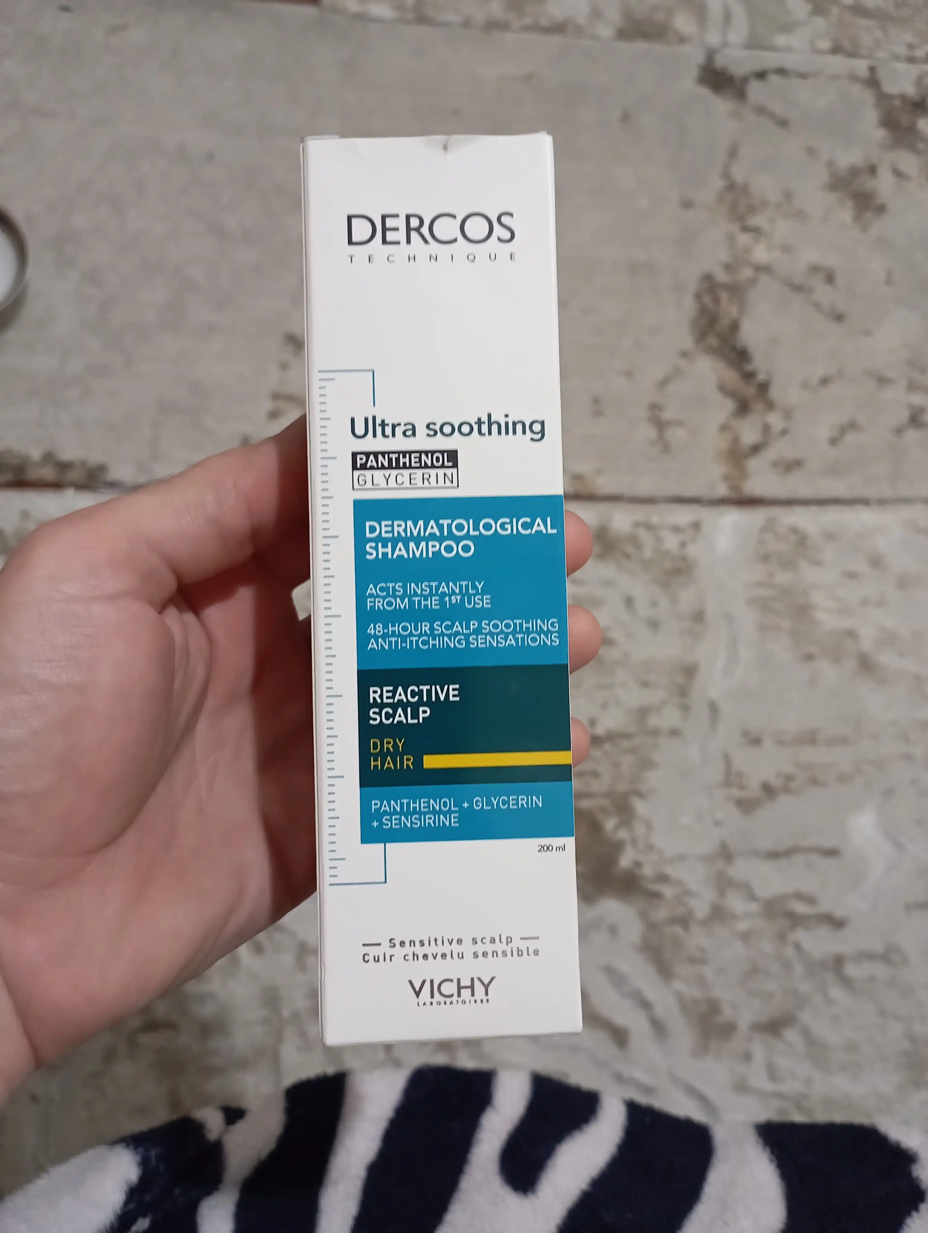 Успокаивающий шампунь-уход, VICHY DERCOS, для сухих волос, 200 мл