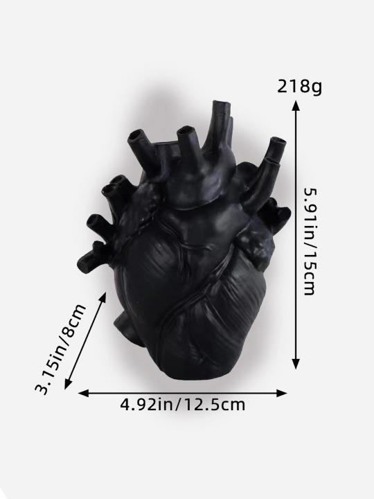 Gullar va quruq gullar uchun yurakli guldon, polistoun, 16 sm - 