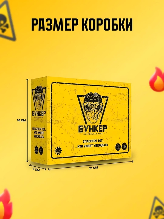 Настольная игра "Бункер" — для вечеринки и компании до 16 человек, игра для взрослых