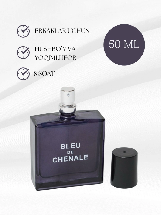 Erkaklar uchun parfyumlangan suv Blue de chanel, 50 ml - 
