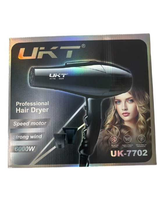 Soch uchun fen soch quritgich professional UKT-7702, tez va oson quriting, ionli bilan