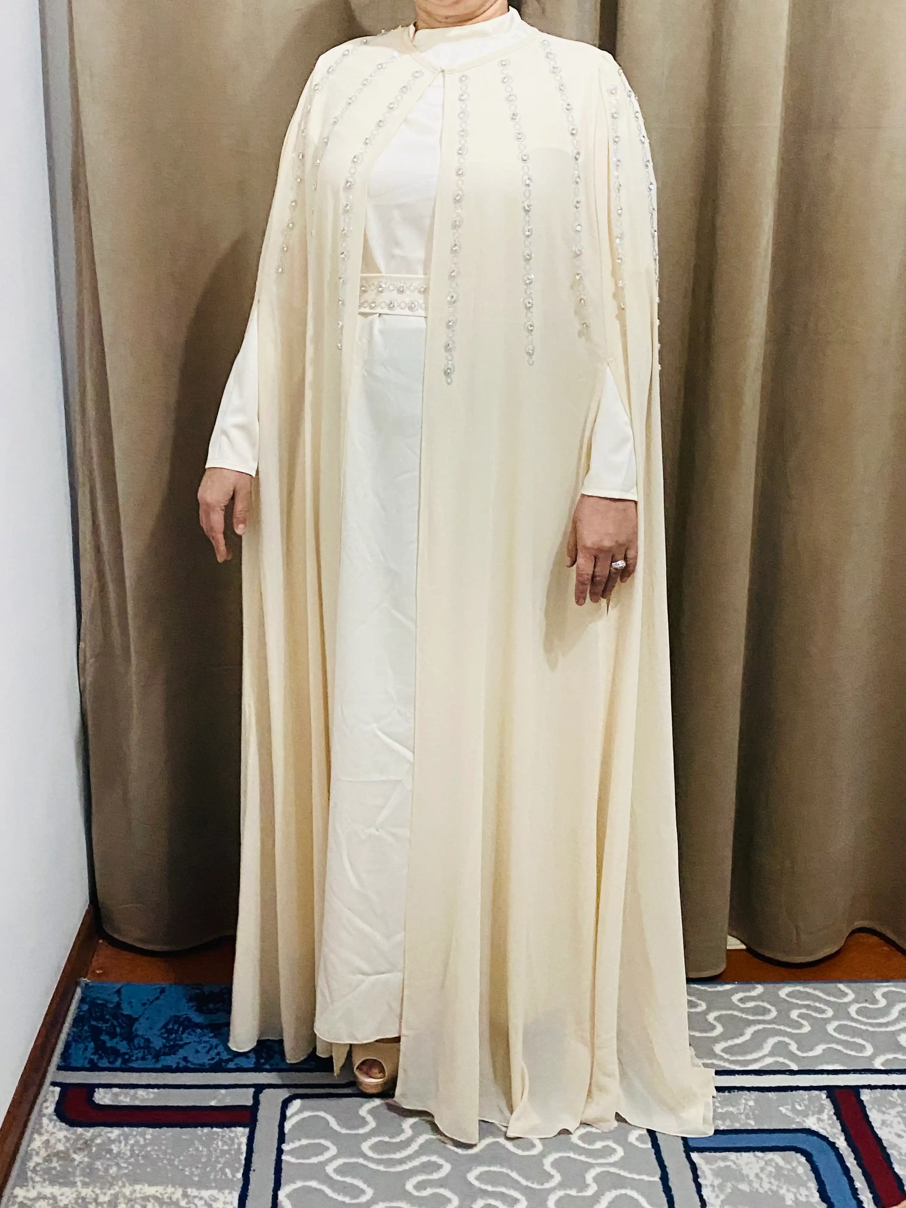 Abaya ikki qismli kechki libos, oversayz