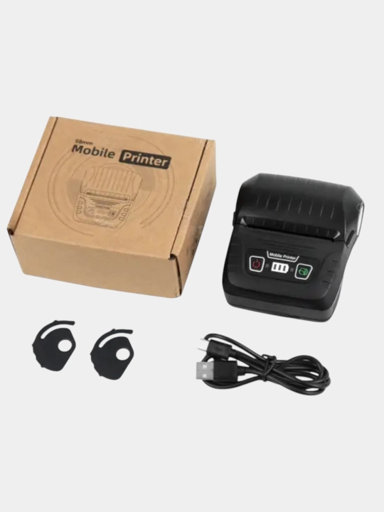 Termoprinter SINMARK SK58 chek va shitrix etiketkalar uchun, Bluetooth boshqaruvi bilan