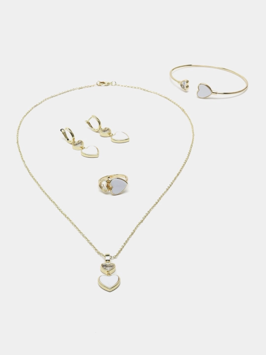 Комплект украшений, серьги, кольцо, браслет, цепочка, Messika Bvlgari, Vancleef