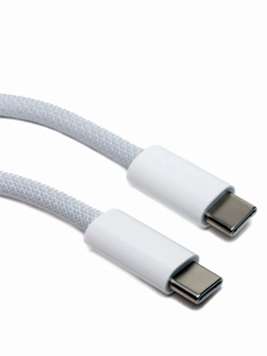 Zaryadlash kabeli iPhone 15/16 uchun, Type-C/Type-C, 60 W, to'qilgan sim, tez zaryadlovchi