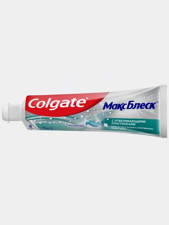 Зубная паста Colgate Макс Блеск, кристальная мята для отбеливания зубов, 150 мл