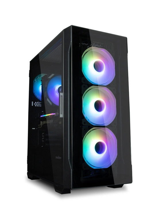 Компьютерный корпус Zalman I3NEOTG, без БП, 4 кулера в комплекте, стекло, ARGB подсветка