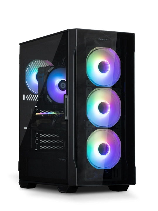 Компьютерный корпус Zalman I3NEOTG, без БП, 4 кулера в комплекте, стекло, ARGB подсветка