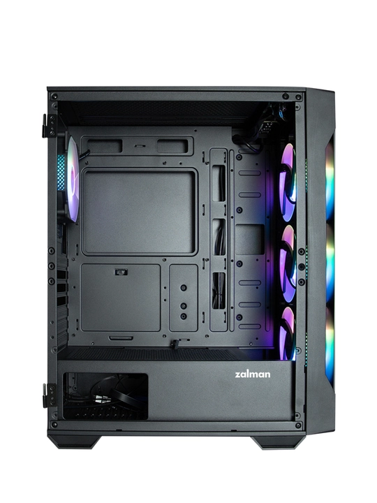 Компьютерный корпус Zalman I3NEOTG, без БП, 4 кулера в комплекте, стекло, ARGB подсветка