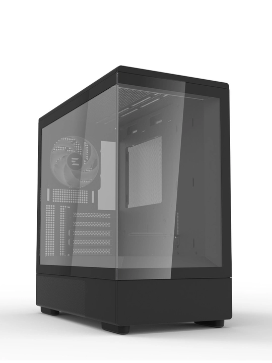Компьютерный корпус Zalman P10, 1 кулер в комплекте, полностью стеклянный, ARGB подсветка