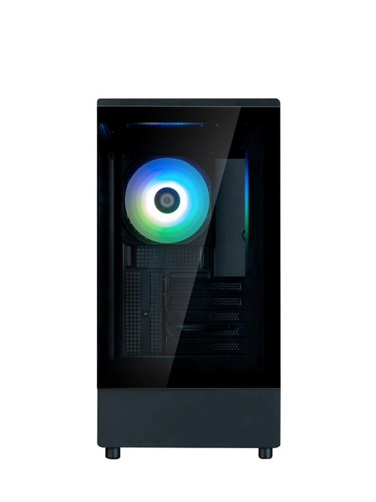 Компьютерный корпус Zalman P10, 1 кулер в комплекте, полностью стеклянный, ARGB подсветка