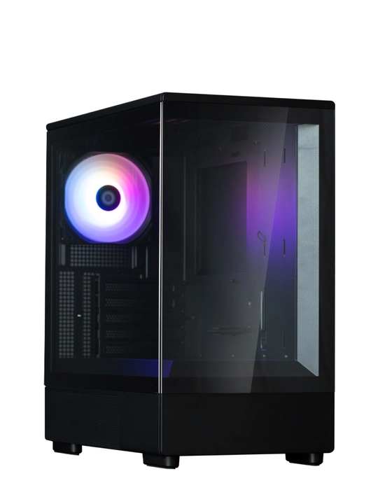 Компьютерный корпус Zalman P10, 1 кулер в комплекте, полностью стеклянный, ARGB подсветка