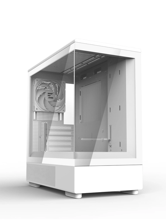 Компьютерный корпус Zalman P10, 1 кулер в комплекте, полностью стеклянный, ARGB подсветка