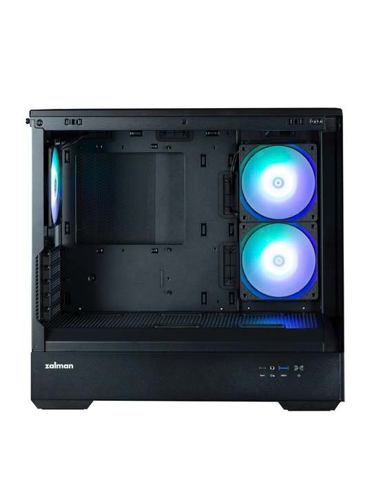 Zalman P30 BLACK V2 korpusi, 3 ventilyator, oyinlar uchun Micro-ATX toplami 