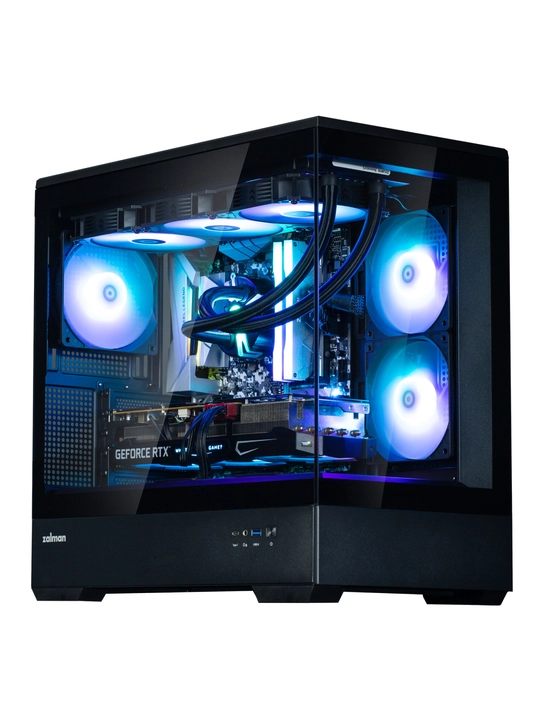 Zalman P30 BLACK V2 korpusi, 3 ventilyator, oyinlar uchun Micro-ATX toplami 