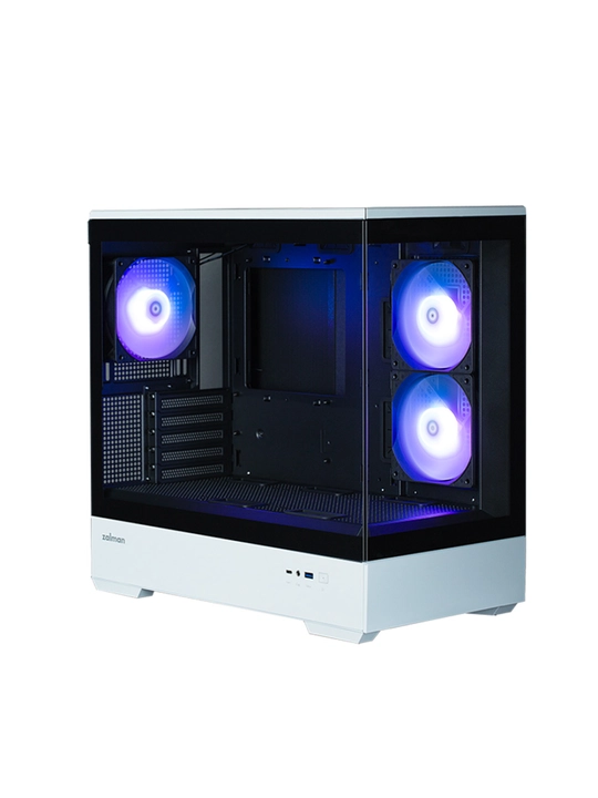 Zalman P30 BW kompyuter korpusi, komplektdagi 3 ta kulera, shisha, ARGB yoruglik