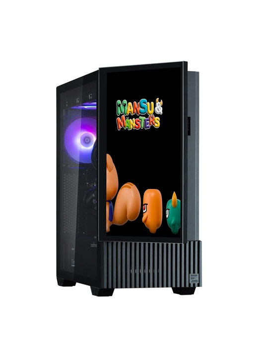 Компьютерный корпус Zalman Z10DS, с экраном, стекло, ARGB подсветка, 3 кулера в комплекте