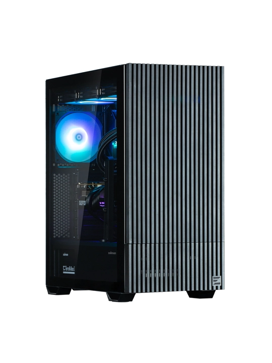 Компьютерный корпус Zalman Z10DS, с экраном, стекло, ARGB подсветка, 3 кулера в комплекте