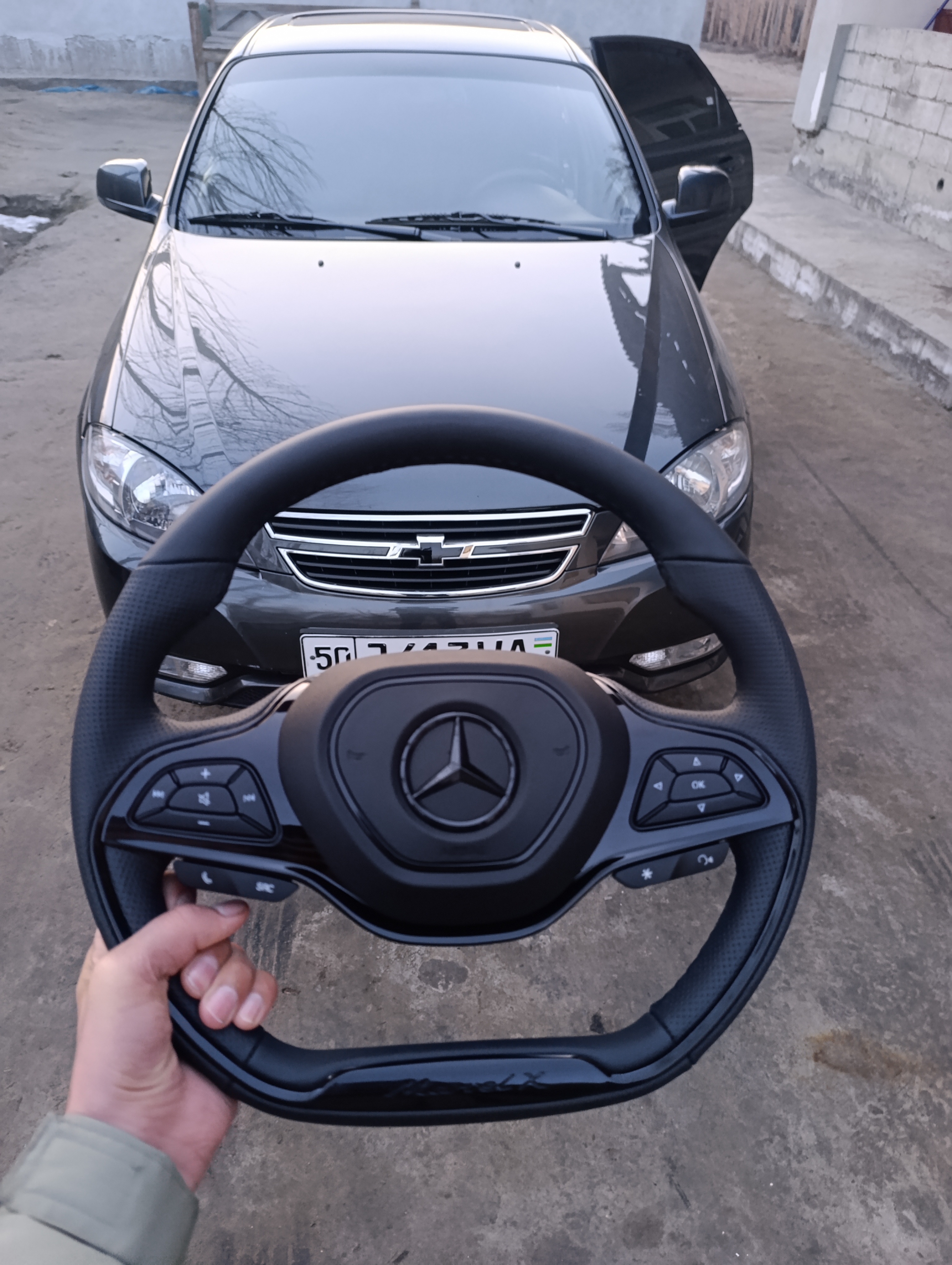 Автомобильный мульти руль Mercedes-Benz Marvel X, переделка под Chevrolet, черный
