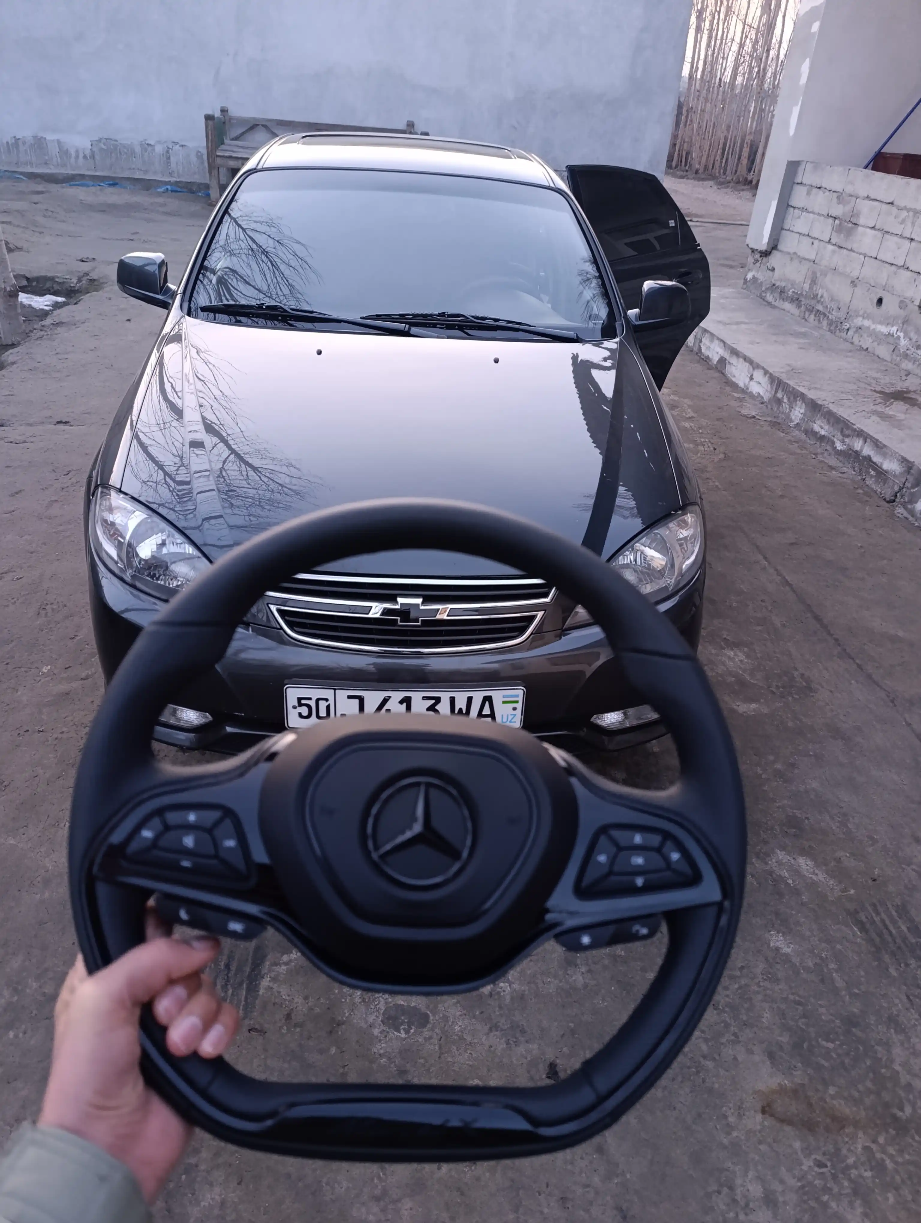 Автомобильный мульти руль Mercedes-Benz Marvel X, переделка под Chevrolet, черный