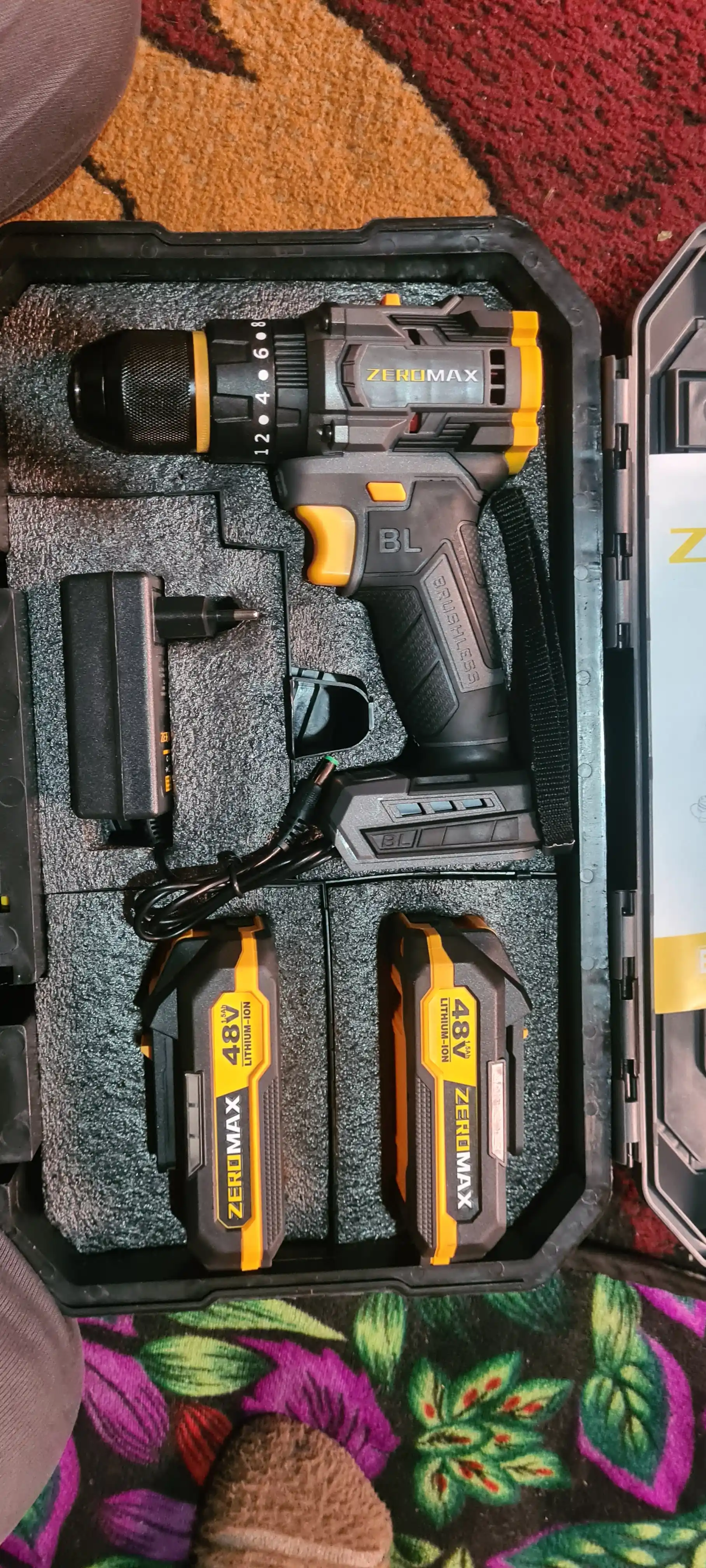 Simsiz shurup buragich ZEROMAX Professional X-Lock buragichi,48V,10 mm,akkumulyatorli